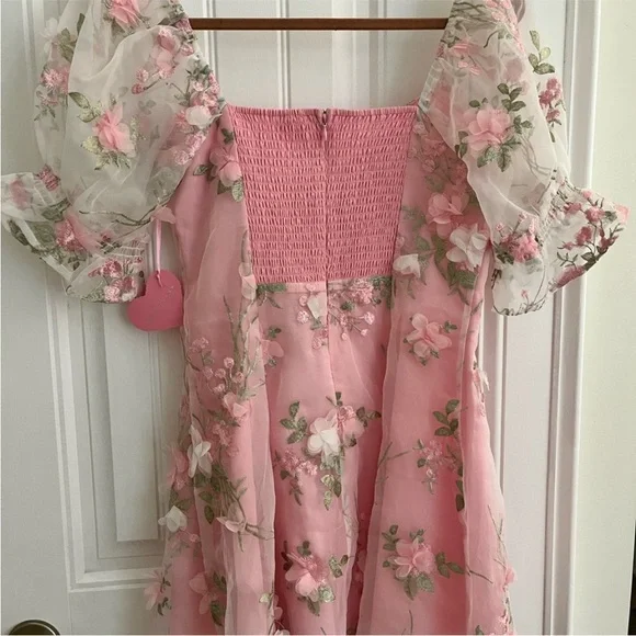 Dollz Kill X Sugar Thrillz floral embroidery mesh mini dress - Picture 7 of 9